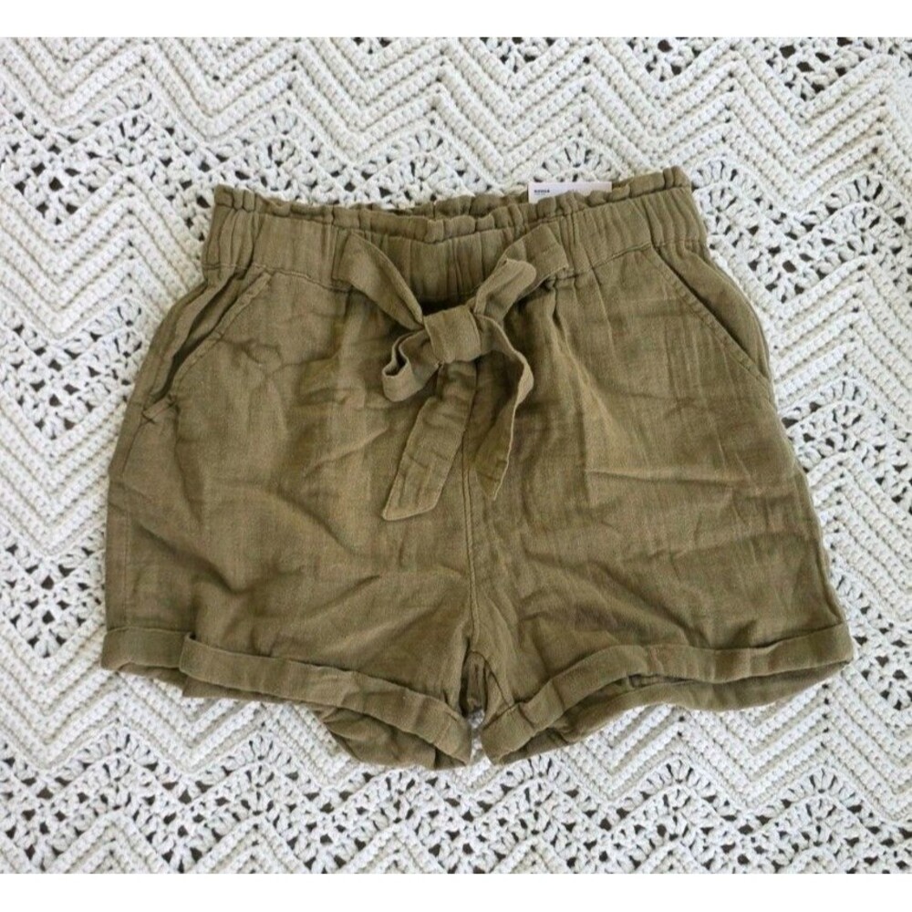 SO Olive Green Soft Shorts NWT Size S High Rise Pull On Tie Waist Summer Resort